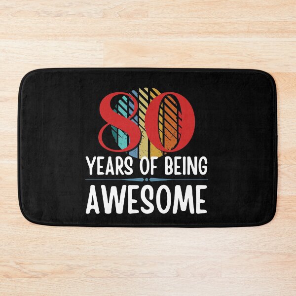 Item preview, 80 Years of Being Awesome, Funny 80th Birthday with Retro Sunset, Milestone Birthday Gift designed and sold by Auntieck.