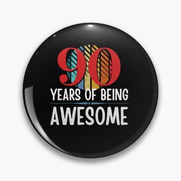 Item preview, 90 Years of Being Awesome, Funny 90th Birthday with Retro Sunset, Milestone Birthday Gift designed and sold by Auntieck.