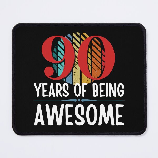 Item preview, 90 Years of Being Awesome, Funny 90th Birthday with Retro Sunset, Milestone Birthday Gift designed and sold by Auntieck.