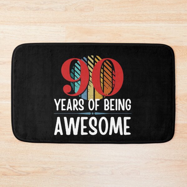 Item preview, 90 Years of Being Awesome, Funny 90th Birthday with Retro Sunset, Milestone Birthday Gift designed and sold by Auntieck.