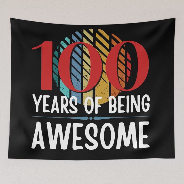 Item preview, 100 Years of Being Awesome, Funny 100th Birthday with Retro Sunset, Milestone Birthday Gift designed and sold by Auntieck.