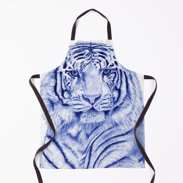 Item preview, White tiger - blue colorized version designed and sold by SylvieG18.