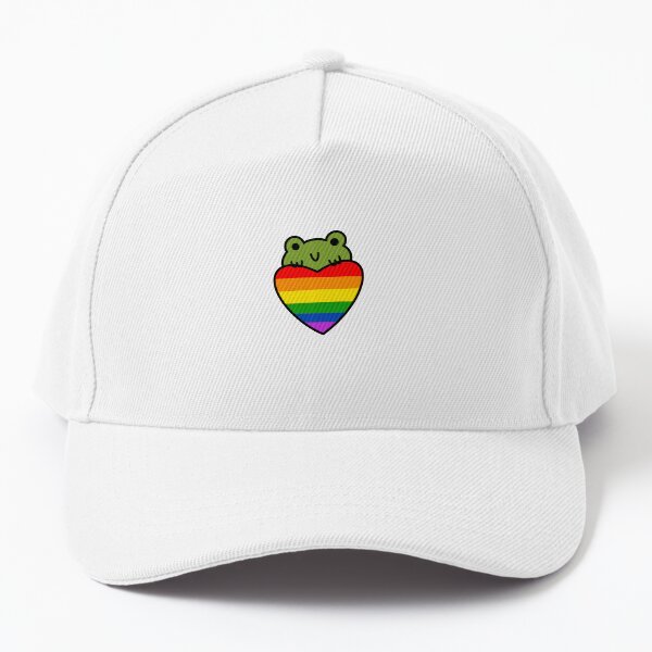 Aperçu de l'œuvre Grenouilles de la fierté : drapeau arc-en-ciel créée et vendue par Em and Rae Designs.