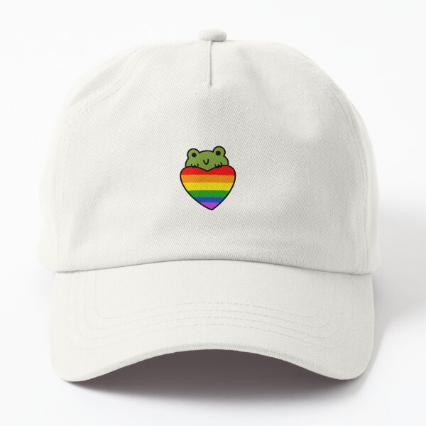 Aperçu de l'œuvre Grenouilles de la fierté : drapeau arc-en-ciel créée et vendue par Em and Rae Designs.