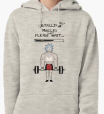 Rick and Morty. Installing muscles. Pullover Hoodie