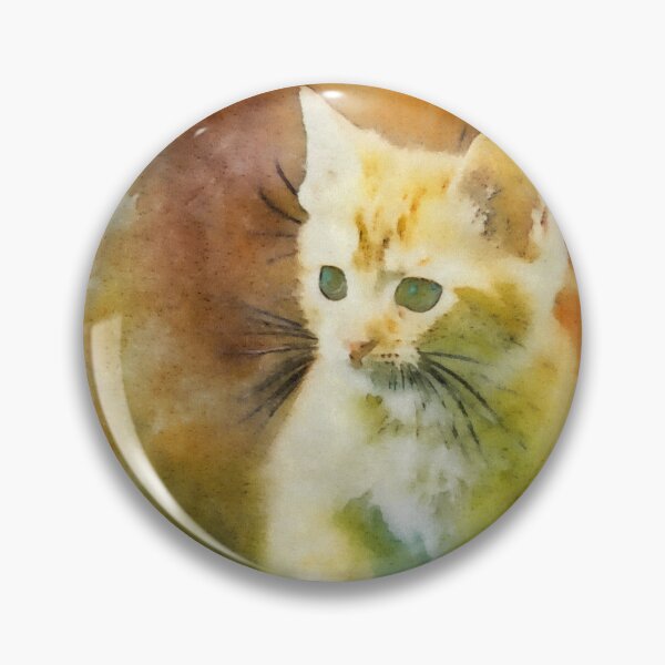 Item preview, Cutest kitten. Digital textured watercolor painting designed and sold by Vivid Studio.