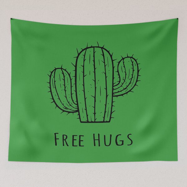 Item preview, Abrazos gratis - Camisa divertida de cactus designed and sold by Typeglyphs.