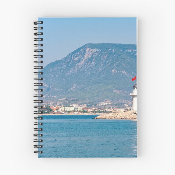 Item preview, Lighthouse and ship at entrance to Alanya Harbour, Turkey designed and sold by Kevin Hellon.