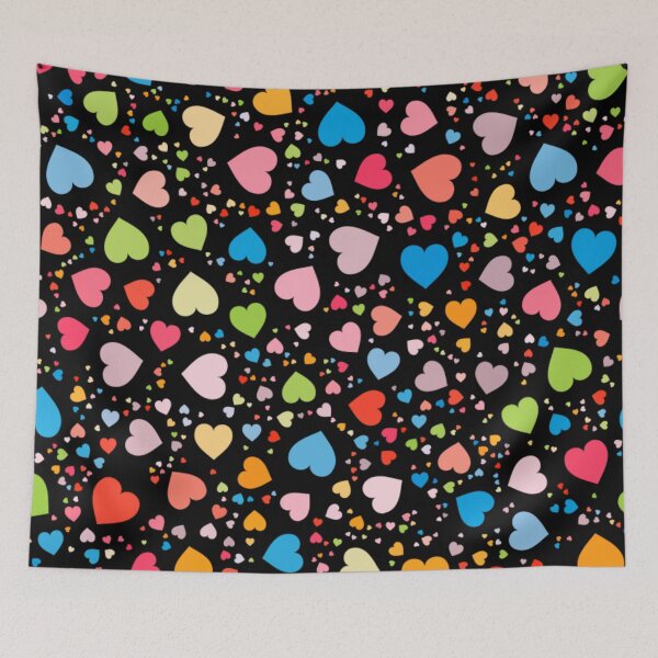 Item preview, hearts multicolor pattern designed and sold by cutecrazytshirt.