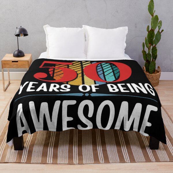 Item preview, 50 Years of Being Awesome, Funny 50th Birthday with Retro Sunset, Milestone Birthday Gift designed and sold by Auntieck.