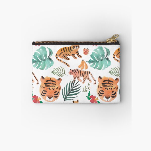 Item preview, Tiger and fruit watercolour pattern designed and sold by nananstudio.