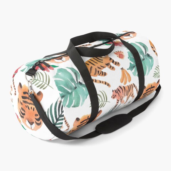 Item preview, Tiger and fruit watercolour pattern designed and sold by nananstudio.