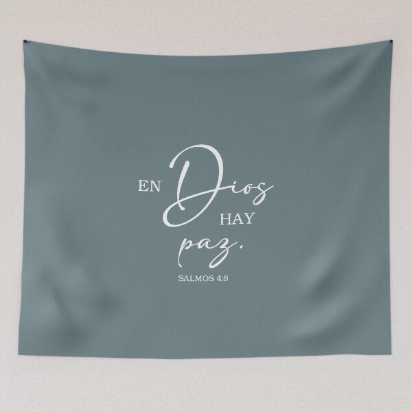 Item preview, Salmos 4:8, Spanish Bible Verse designed and sold by Aryam Quotes.