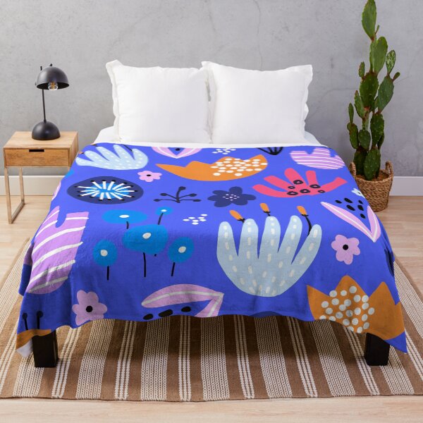 Item preview, Mid-Century Modern Periwinkle Blue With Colorful Designs  designed and sold by DEC02.