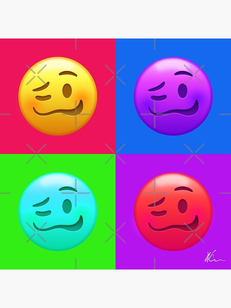 Drunk Face Emoji Pop Art Poster For Sale By Williamcuccio Redbubble 