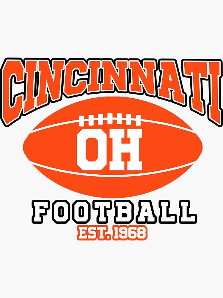 "Cincinnati Football Team" Sticker for Sale by igzine Redbubble