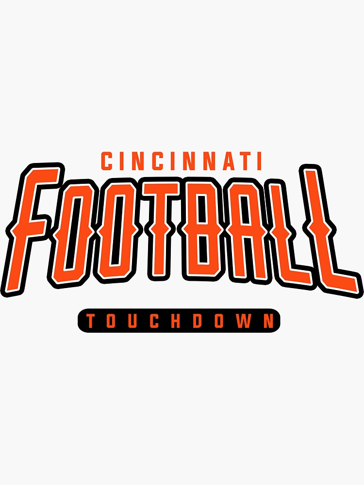 "Cincinnati Football Team" Sticker by igzine Redbubble