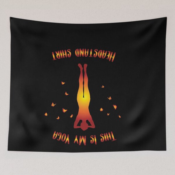 Item preview, This Is My Yoga Headstand Cool Sunset Gradient Butterfly Design Funny Yoga Lovers Quote Gift For Men Women designed and sold by pedrored369.