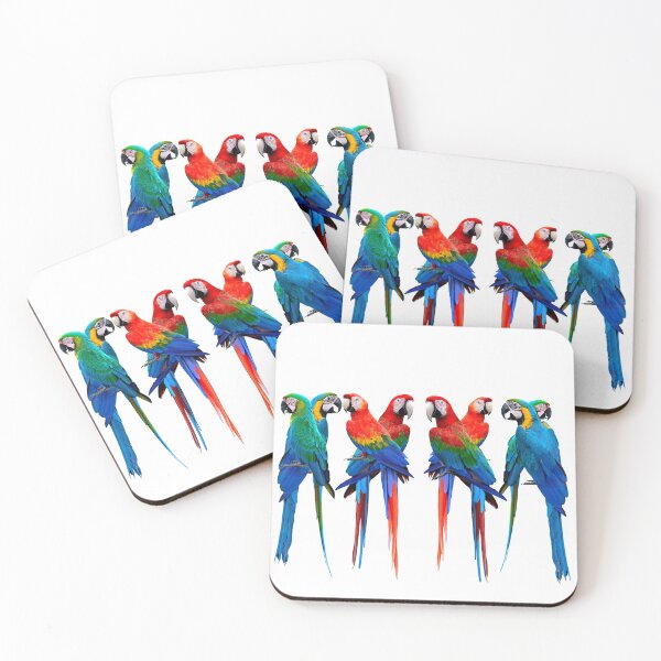 Item preview, Beautiful Macaws. The Scarlet Macaw, Greenwing Macaw and The Blue and Gold Macaw lovely design for parrot lovers. designed and sold by Abstractdiva.