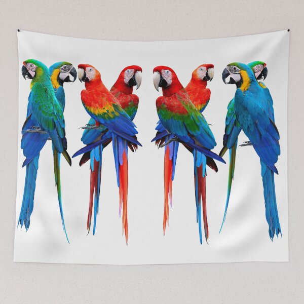 Item preview, Beautiful Macaws. The Scarlet Macaw, Greenwing Macaw and The Blue and Gold Macaw lovely design for parrot lovers. designed and sold by Abstractdiva.