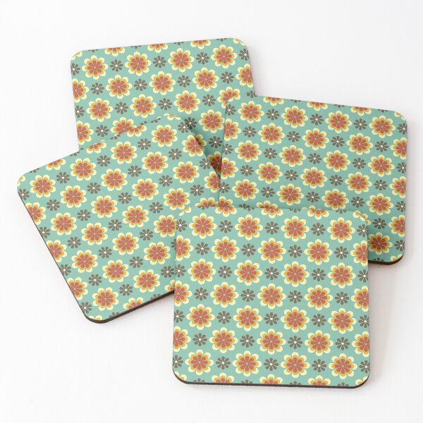 Item preview, Blomma, Retro Flower Pattern in Retro Color Style designed and sold by BesanoStyle.