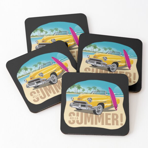 Item preview, Yellow Car With Surfboards-Fun Classic Chevy Cars Surfing Lover Apparel Gift designed and sold by DeeSignTShirts.