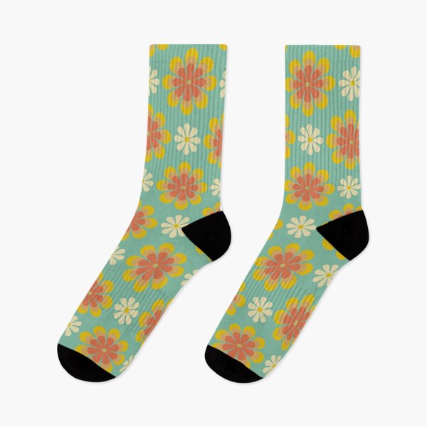 Item preview, Blomma, Vintage Flower Pattern in Retro Color Style designed and sold by BesanoStyle.