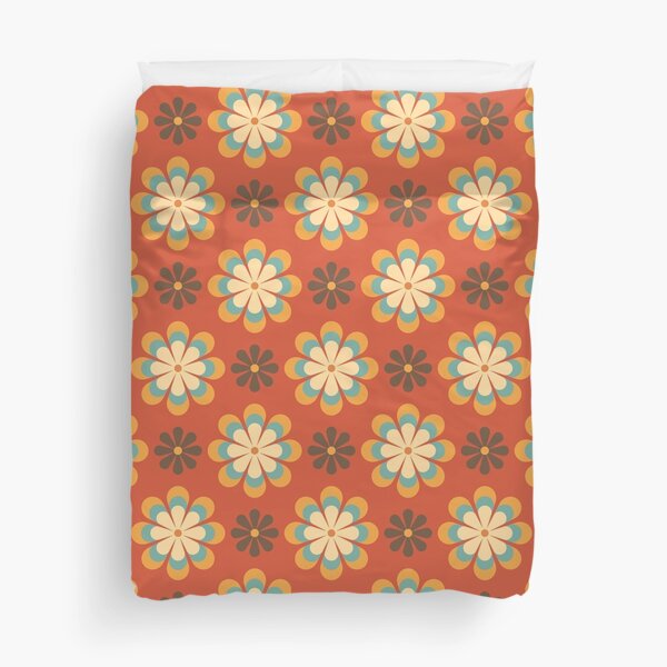 Item preview, Blomma, Vintage Flower Pattern in Retro Color Style designed and sold by BesanoStyle.
