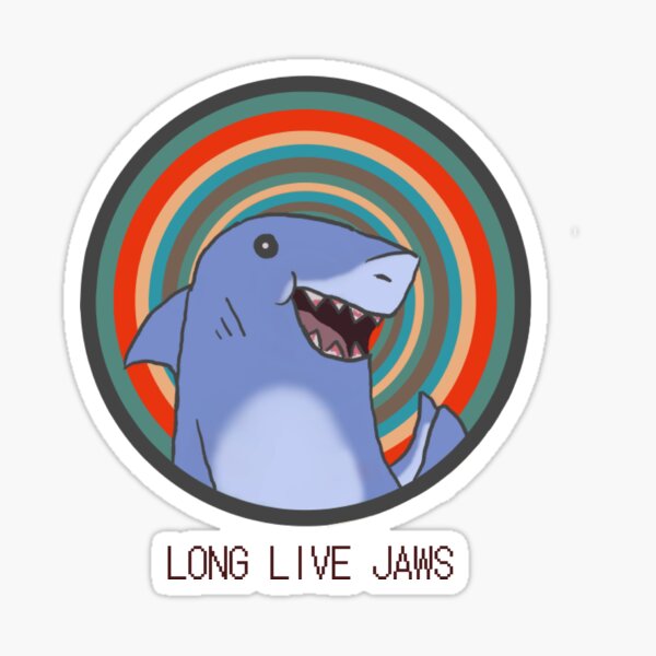 "Jaws The Shark - Inspired by the song by Lemon Demon" Sticker for Sale