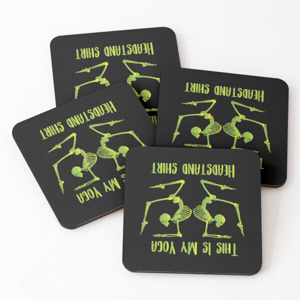Item preview, This Is My Yoga Headstand Cool Green Gradient Skeleton Yoga Design Funny Yoga Lovers Headstand Gift For Men Women designed and sold by pedrored369.