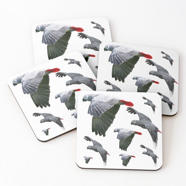 Item preview, African Grey Parrots Flying Free designed and sold by Abstractdiva.