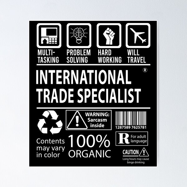 Artikelvorschau, International Trade Specialist T-Shirt – Multitasking-zertifiziertes Job-Geschenkartikel-T-Shirt entworfen und verkauft von sabinacsnm.