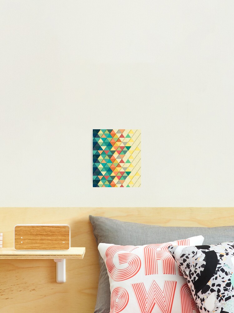 Thumbnail 2 of 3, Photographic Print, Geometric Triangular Colorful Pattern designed and sold by RgTeesDesigns.