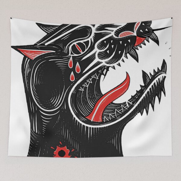 Item preview, Wounded and Crying Black Panther, Japanese Art with Circular Crop designed and sold by RyanCaudell.