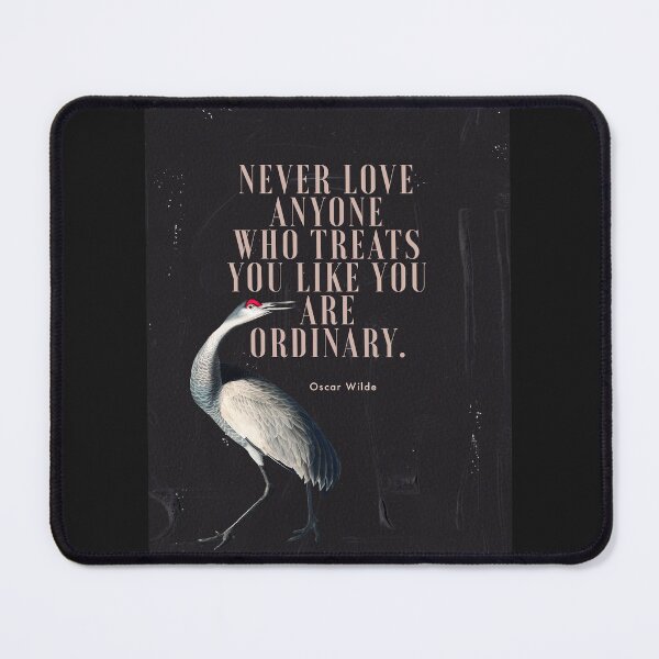 Item preview, Oscar Wilde Inspirational Quote on Love Black Background Gold Paint Bird Painting designed and sold by Monica Laipple.