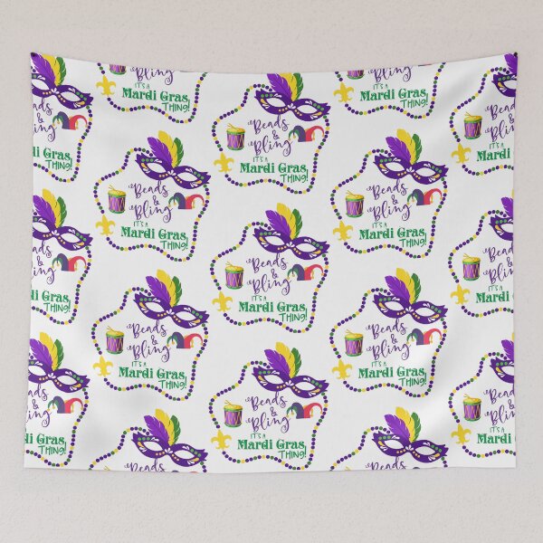 Item preview, Mardi Gras Beads & Bling It's a Mardi Gras Thing Cool designed and sold by R&BApparel.