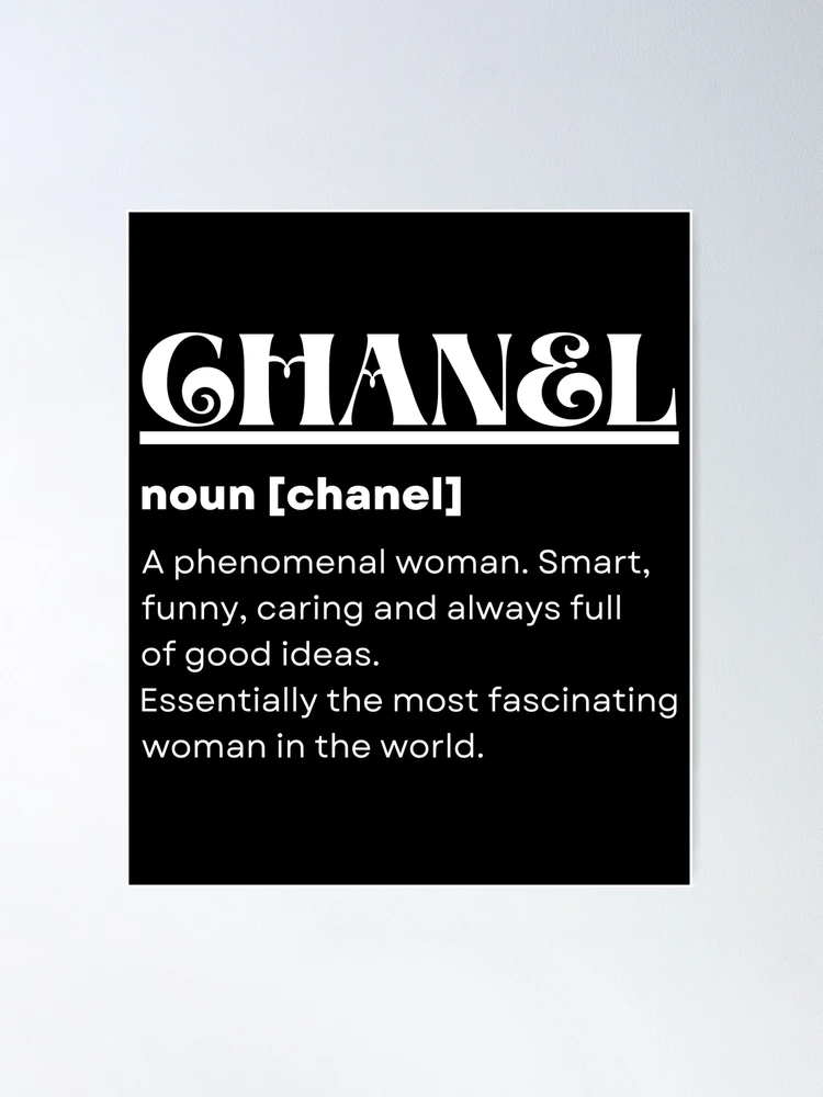 Chanel Name Poster for Sale by IMQFourteenth