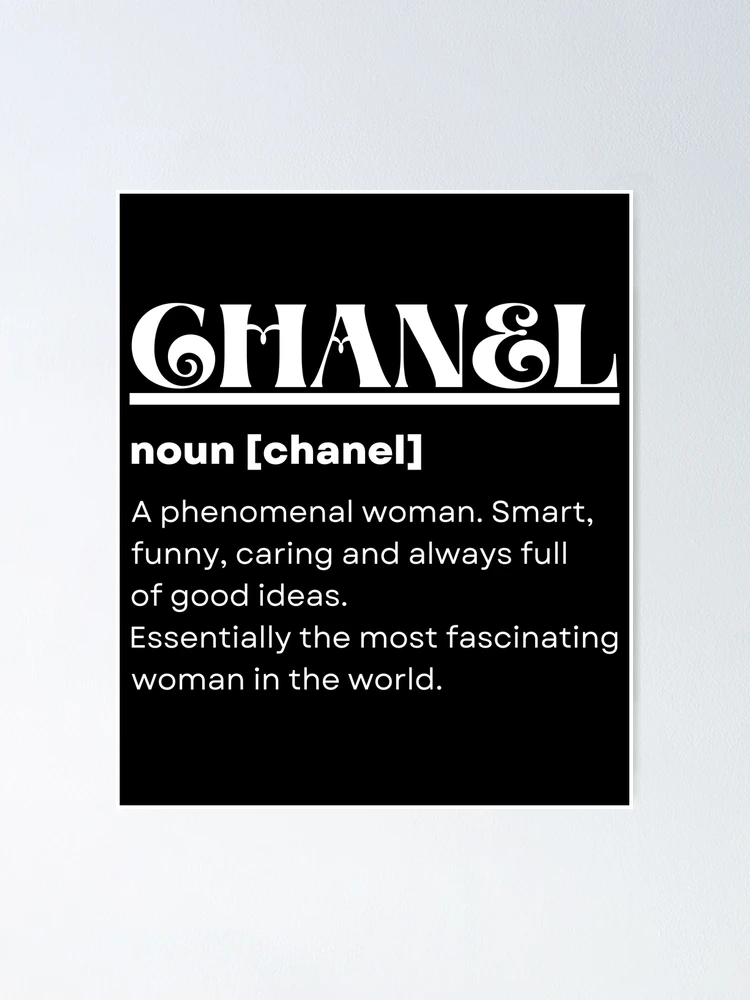 Chanel Name Poster for Sale by IMQFourteenth