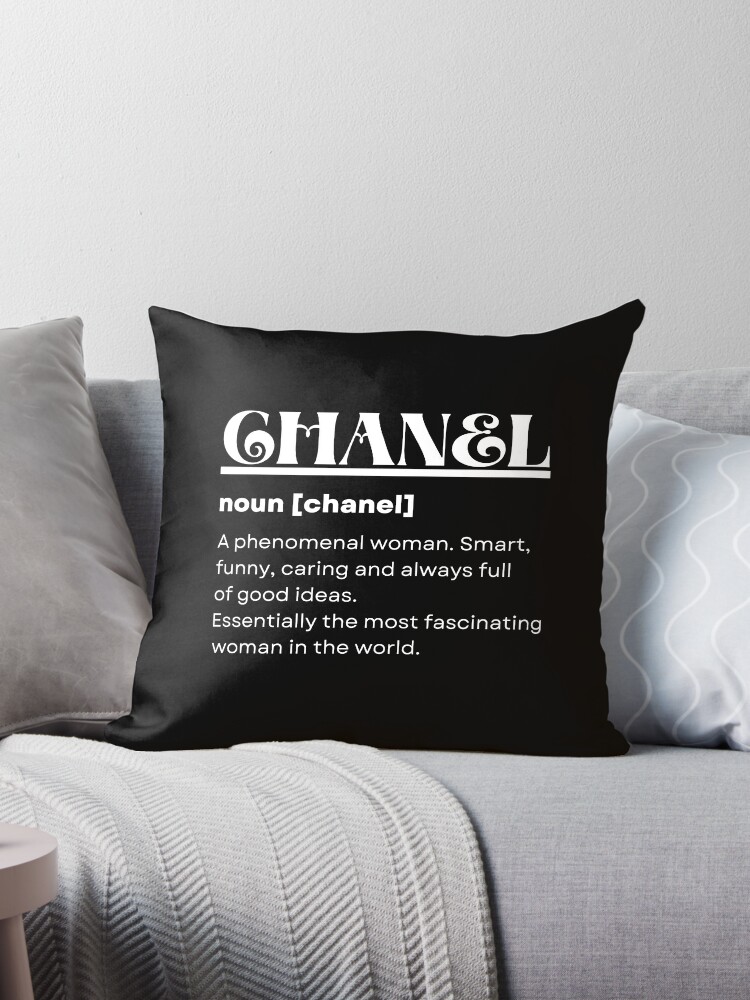 black chanel decorative throw pillows