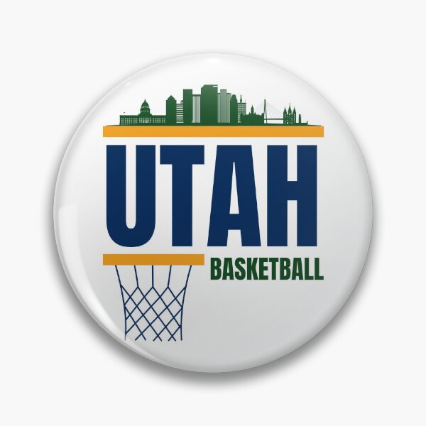 Item preview, Utah Basketball Green Blue Yellow NBA Apparel Utah Jazz Salt Lake City Skyline designed and sold by CameronBischoff.