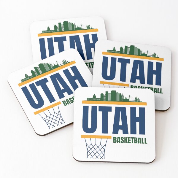 Item preview, Utah Basketball Green Blue Yellow NBA Apparel Utah Jazz Salt Lake City Skyline designed and sold by CameronBischoff.