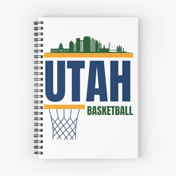 Item preview, Utah Basketball Green Blue Yellow NBA Apparel Utah Jazz Salt Lake City Skyline designed and sold by CameronBischoff.