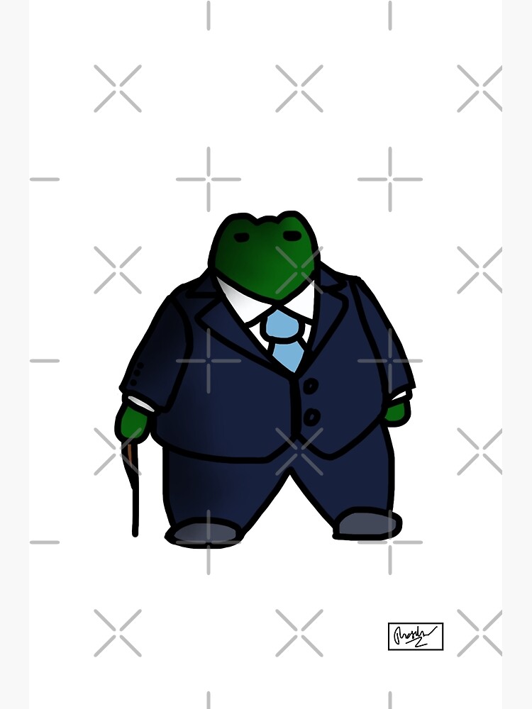 Frog Boss Doodle Poster For Sale By Tdoodles Redbubble