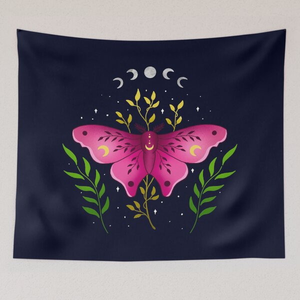 Item preview, Celestial Floral Moth designed and sold by ethnicdrawing.