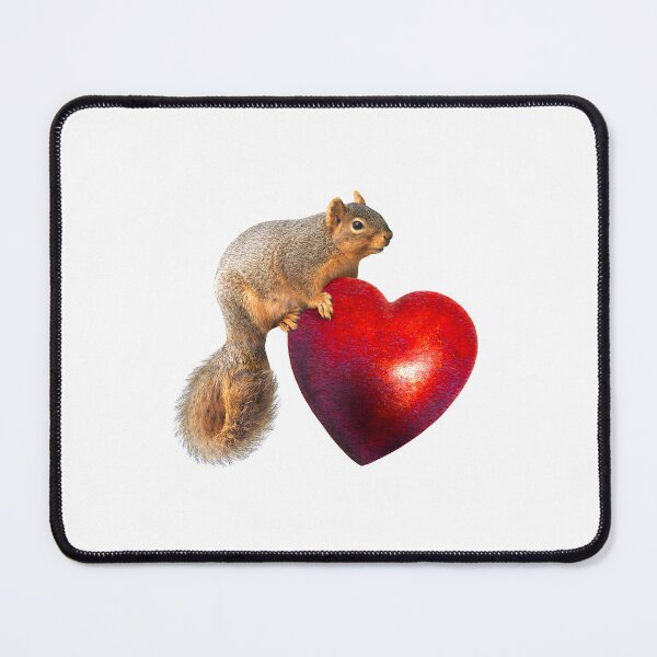 Item preview, Squirrel Big Red Heart designed and sold by catsclips.