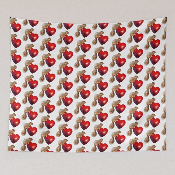 Item preview, Squirrel Big Red Heart designed and sold by catsclips.