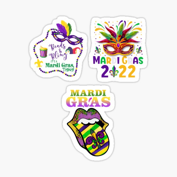 Mardi Gras Stickers for Sale