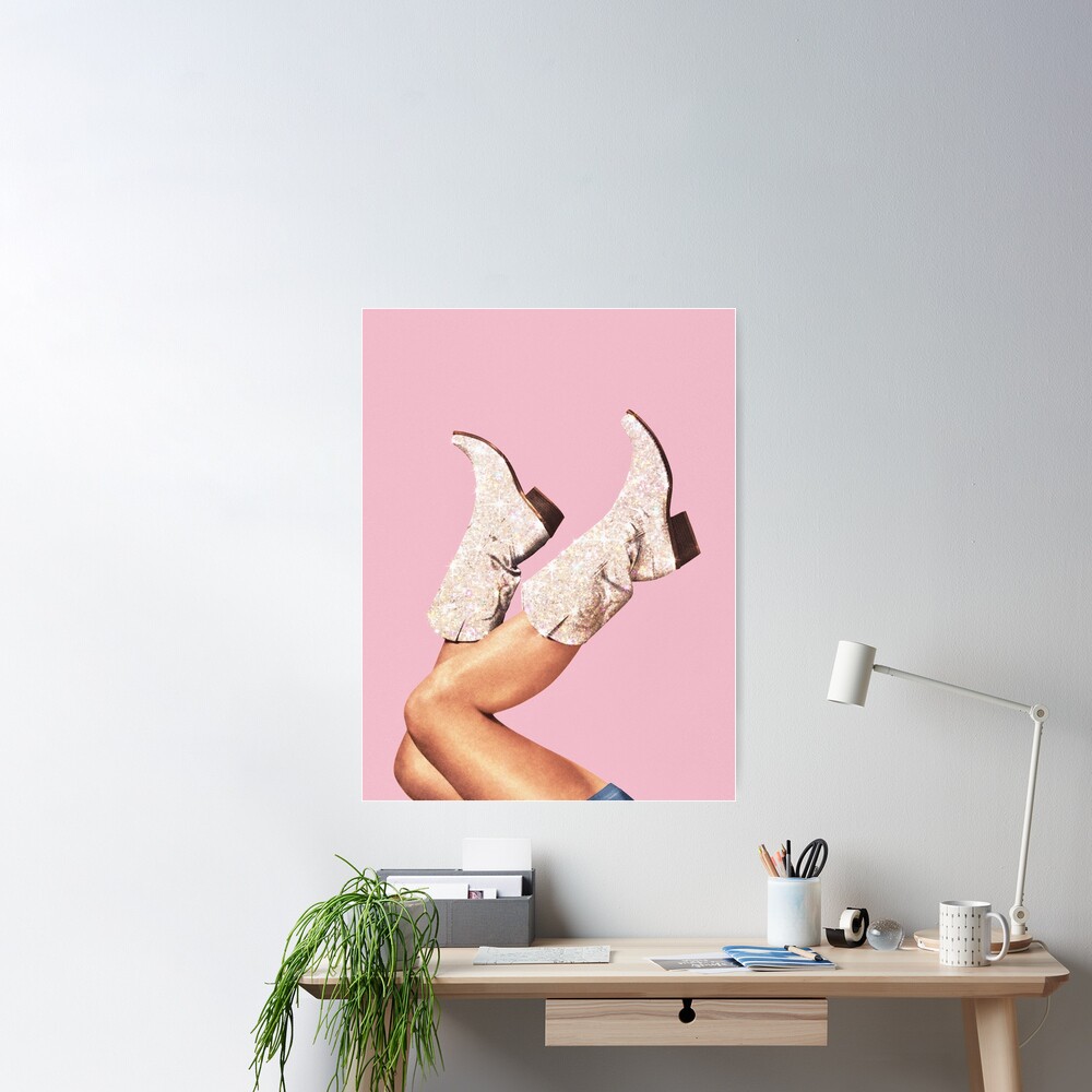 These Boots - Glitter Pink II Poster