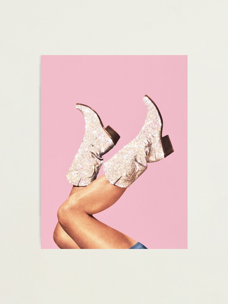 Alternate view of These Boots - Glitter Pink II Photographic Print