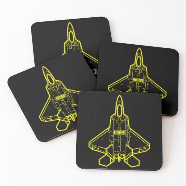 Item preview, Lockheed Martin F-22 Raptor - Yellow Lines - Glare designed and sold by FighterStyle.